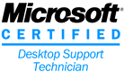 Logo Microsoft Certified Support Desktop Technician